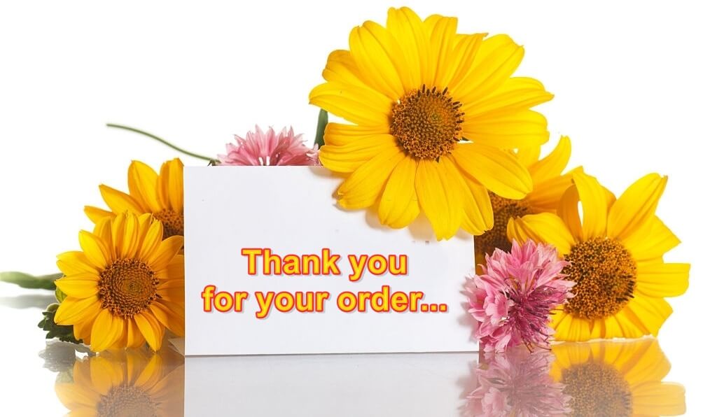 thanks for your order
